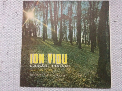 Ion Vidu lucrari corale disc vinyl lp muzica corala clasica cor ST EXE 02742 VG+ foto