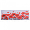 Set Tablouri Din P&acirc;nză Imprimeu Floral Multicolor 120x40 cm 289281, General