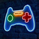 Cumpara ieftin Decoratiune luminoasa LED de perete Play Station Gaming Controller Multicolor 40x29x3 cm
