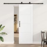 vidaXL Ușă Glisantă cu Set de Uși &#039;ORKDAL&#039;Alb Lemn Masiv din Pin