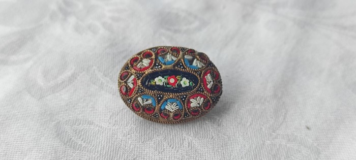 BROSA splendida MICROMOZAIC VENETIAN manopera EXCEPTIONALA vintage VECHE superba