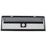 Lampa solara cu LED Hoff, 5 W, 360 lm, lumina rece, cu senzor de miscare, 3 moduri de iluminare, negru, IP65, exterior, modern
