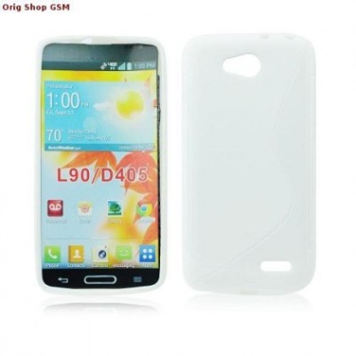 Husa Silicon S-Line LG L90 (D405) Alb Bulk foto