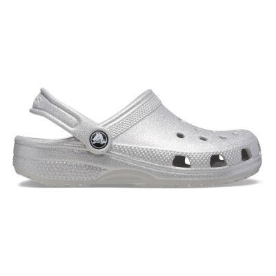 Saboti Crocs Classic Glitter Clog Kids Gri - Silver Glitter foto