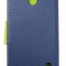 Husa tip carte cu stand albastru + verde pentru Huawei Y625