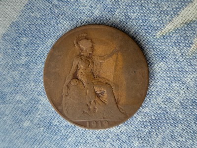 ONE PENNY 1919 - MAREA BRITANIE foto