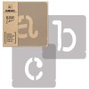 Șablon Reutilizabil Litere și Cifre 100mm Typewriter - Set 42 Buc. Pictură, Desen, Decorare - Nakleo