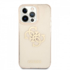 Husa de protectie telefon Guess pentru iPhone 13 Pro, Big 4G Full Glitter, Plastic, Roz