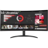 Monitor Curbat LED VA LG UltraWide&trade; 34, UWQHD (3440x1440), 100Hz, 5ms, sRGB 99%, HDR 10, 2x HDMI, DisplayPort, Jack, negru