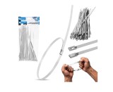 Set cleme din inox, 4,6x200mm, 100 bucati, Geko G17251