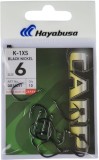 Carlige HAYABUSA Wide Gape K-1XS Black Nickel QB14371, Nr.6, 10buc/pac