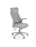 Scaun birou ergonomic HM Arctic, stofa, mecanism de balans, cadru polipropilena, rotatie 360&deg;, 100 kg, gri