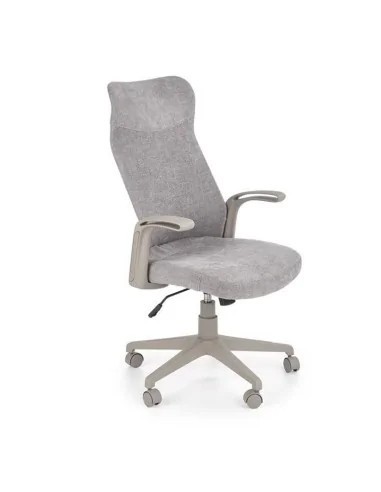 Scaun birou ergonomic HM Arctic, stofa, mecanism de balans, cadru polipropilena, rotatie 360&deg;, 100 kg, gri