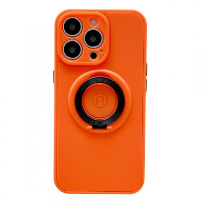 Husa protectie Flippy compatibila cu Apple iPhone 13 Mini Mag Safe Silicone Portocaliu foto