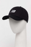 Cumpara ieftin New Balance șapcă de baseball din bumbac culoarea negru, cu imprimeu