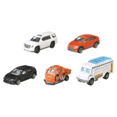 MATCHBOX SET 5 MASINUTE METALICE MBX CITY ADVENTURE II SCARA 1:64 foto