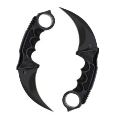 Set doua cutite karambit, 19 cm, negru, teaca inclusa