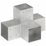 VidaXL Conector de grindă, formă X, 101 x 101 mm, metal galvanizat