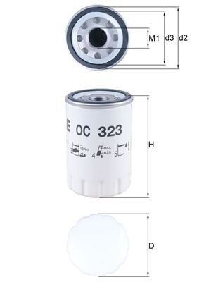 Filtru ulei MAHLE OC323 foto