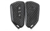 Husa pentru cheie auto Kwmobile compatibila cu VW Golf 8, negru carbon - RESIGILAT
