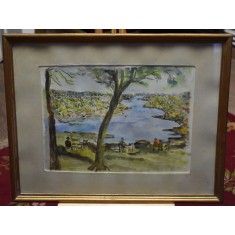 Viorica Toporas (1941-2022) artist membru UAP Iasi - Cornul de aur - acuarela