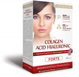 Colagen &amp; Acid Hialuronic Forte Interherb - 30 comprimate. Supliment alimentar pentru piele, oase si articulatii