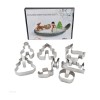 Set de Forme pentru Biscuiti 3D de Craciun 8 Forme Diferite Handy KitchenServ, Perfect Home