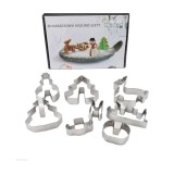 Set de Forme pentru Biscuiti 3D de Craciun 8 Forme Diferite Handy KitchenServ, Perfect Home