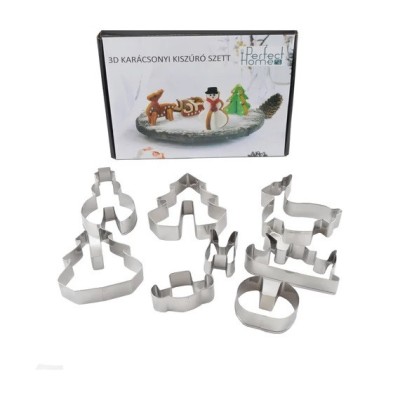 Set de Forme pentru Biscuiti 3D de Craciun 8 Forme Diferite Handy KitchenServ foto