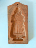 Placa ceramica forma matrita prajituri vintage Bornholmerkone, Danemarca, femeie