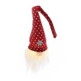 Figurina Mos Craciun alb rosu cu led IIJ 5.5x27 cm