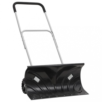 vidaXL Lopată de zăpadă cu m&amp;acirc;ner extensibil negru 66 cm lamă din oțel 364817 foto