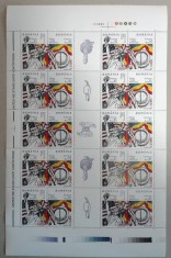 TIMBRE ROMĂNIA LP1581 b/2002 Uniți vom &icirc;nvinge -coală 10serii+5viniete -MNH