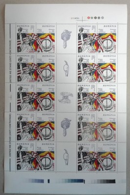 TIMBRE ROMĂNIA LP1581 b/2002 Uniți vom &amp;icirc;nvinge -coală 10serii+5viniete -MNH foto