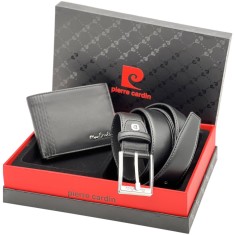Set Cadou Portofel si Curea Pierre Cardin, Cutie Premium personalizata: O surpriza rafinata pentru orice barbat