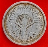 (M1562) MONEDA SOMALIA FRANCEZA (ASTAZI DJIBOUTI) - 1 FRANC 1959, TIRAJ 500.000 BUC, MAI RARA