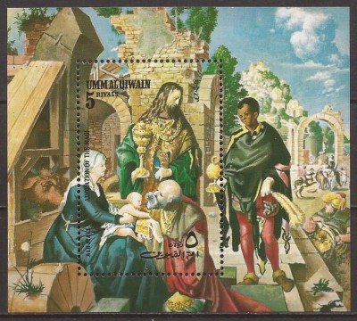 UMM AL QIWAIN PICTURA DURER (colita dantelata ) MNH foto