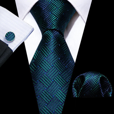 Set cravata + batista + butoni - matase - model 517 foto