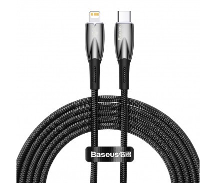 Cablu Date si Incarcare USB-C &ndash; Lightning Baseus 20W 2m Negru