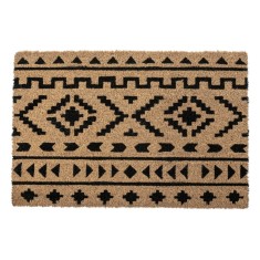 Covoras intrare casa cauciuc si fibre cocos Tribal 40x60 cm