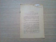 ASUPRA GEOLOGIEI SUDULUI BASARABIEI - N. G. Macarovici (autograf) -1930, 6 p.
