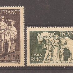 Franta 1943 - Timbre de caritate, 2 serii, 4 poze, MNH