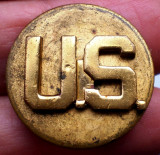 I.184 USA SUA INSEMN GRAD MILITAR US U.S. ARMY LAPEL COLLAR DISC 25,5mm