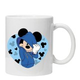 Cana alba personalizata Mickey Mouse, INOVATIX&reg;. 330ml