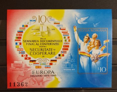 Romania 1985 - Colita C.S.C.E. MNH foto