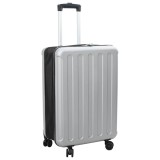Valiză Pliabilă Carcasa Dura 24&#039;&#039; Argintie 43x27x66 cm ABS