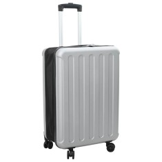 vidaXL Valiză Pliabilă Carcasa Dura 24&#039;&#039; Argintie 43x27x66 cm ABS