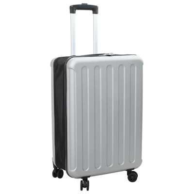 vidaXL Valiză Pliabilă Carcasa Dura 24&amp;#039;&amp;#039; Argintie 43x27x66 cm ABS foto