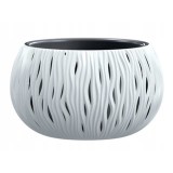 Cumpara ieftin Ghiveci Decorativ Suspendat cu Lant Prosperplast Sandy Bowl, 37 cm, Rotund, Alb, Plastic