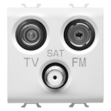 Priza TV+FM+SAT 2M Gewiss Chorus alb GW10382